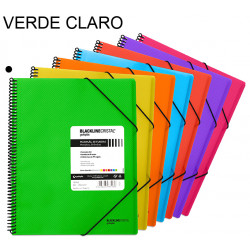 Carpeta con 30 fundas grafoplas maxiplás blackline din a4, verde claro