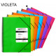 Carpeta con 50 fundas grafoplas maxiplás blackline din a4, violeta