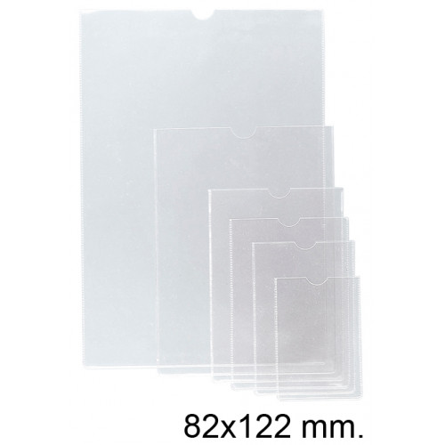 Funda con uñero en pvc de 140 micras esselte 80q, 82x122 mm. cristal transparente, caja de 100 uds.