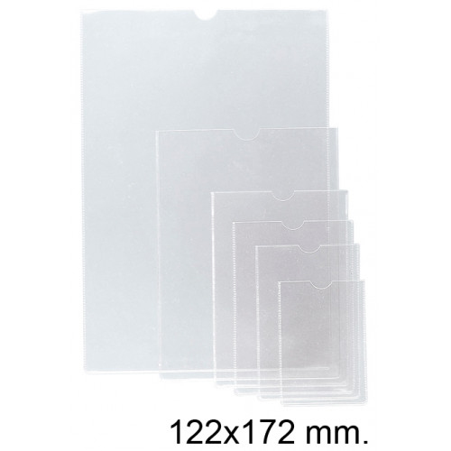 Funda con uñero en pvc de 140 micras esselte 120q, 122x172 mm. cristal transparente, caja de 100 uds.