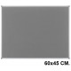 Tablero de fieltro con marco de aluminio nobo essence, 60x45 cm. gris