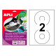 Etiqueta removible para cd/dvd acabado mate apli, Ø 114 mm. blíster de 25 hojas din a4