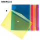 Sobre en polipropileno traslúcido con cierre de velcro grafoplas ecoplás folio, amarillo