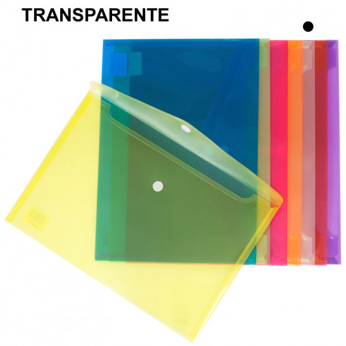 Sobre en polipropileno traslúcido con cierre de velcro grafoplas ecoplás folio, transparente