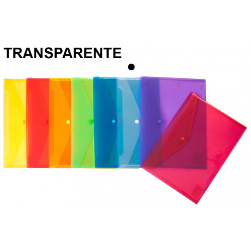Sobre en polipropileno traslúcido con cierre de broche grafoplas ecoplás folio, transparente