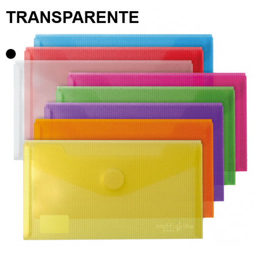 Sobre en polipropileno cristal con cierre de velcro grafoplas multiline recibo, transparente