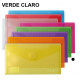 Sobre en polipropileno cristal con cierre de velcro grafoplas multiline recibo, verde claro