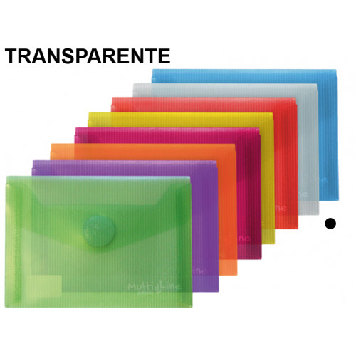 Sobre en polipropileno cristal con cierre de velcro grafoplas multiline din a6, transparente