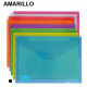 Sobre en polipropileno cristal con cierre de velcro grafoplas multiline din a5, amarillo