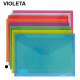 Sobre en polipropileno cristal con cierre de velcro grafoplas multiline din a5, violeta