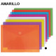 Sobre en polipropileno cristal con cierre de velcro grafoplas multiline folio+, amarillo