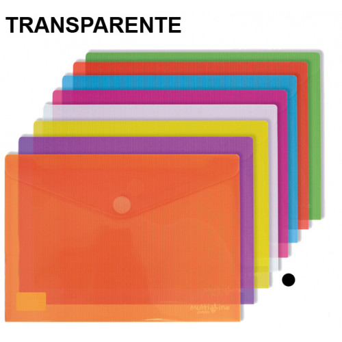 Sobre en polipropileno cristal con cierre de velcro grafoplas multiline folio+, transparente