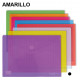 Sobre en polipropileno cristal con cierre de velcro grafoplas multiline din a3, amarillo