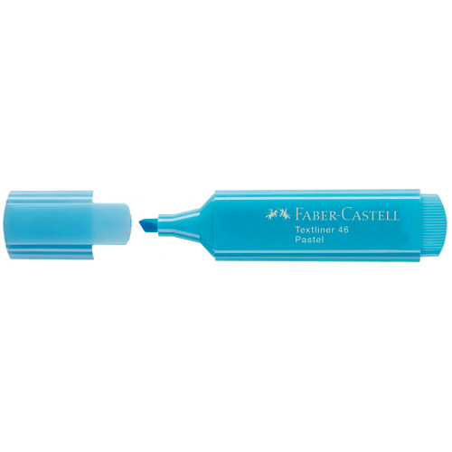 Marcador fluorescente faber-castell textliner 1546 azul.