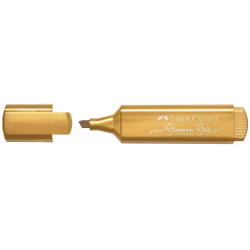 Marcador fluorescente faber-castell textliner 46 metálico, glamorous gold