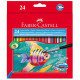 Lápiz de color acuarelable faber-castell classic colour, colores surtidos, estuche de 24 uds.