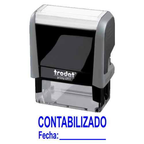 Sello trodat printy 4911 fórmula comercial " contabilizado fecha:______ "