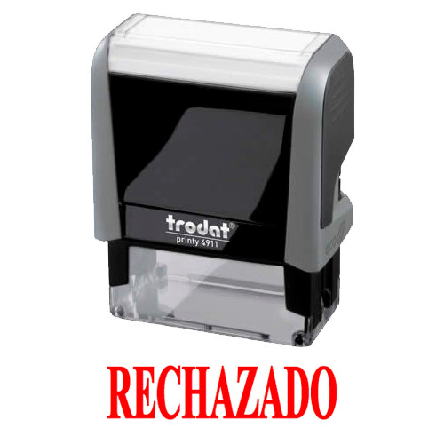 Sello trodat printy 4911 fórmula comercial " rechazado "