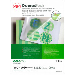 Funda para plastificar gbc filex, 125 micras, din a4+, caja de 100 uds.