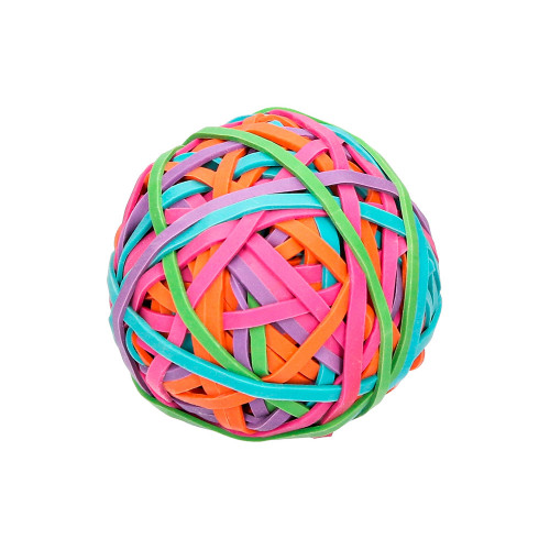 Gomas elásticas q-connect de 50 mm en colores surtidos, bola de 115 grs.