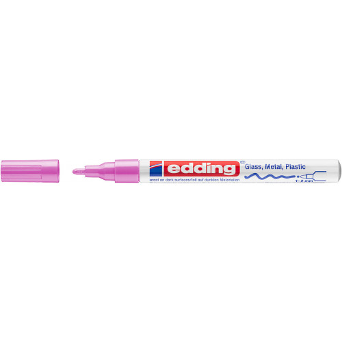 Marcador de tinta opaca permanente edding 751 rosa