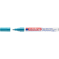Marcador de tinta opaca permanente edding 751 azul claro