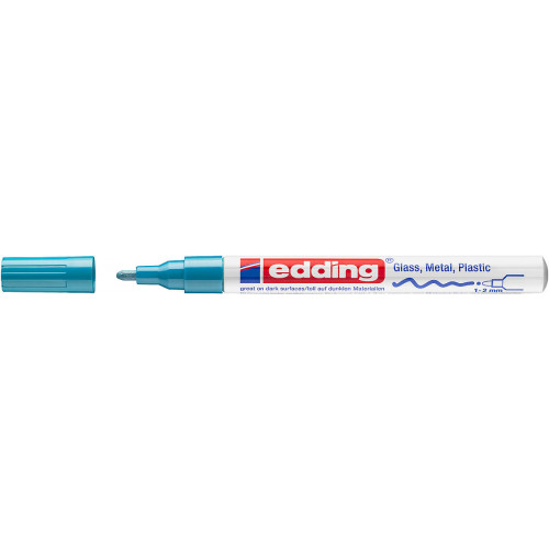 Marcador de tinta opaca permanente edding 751 azul claro