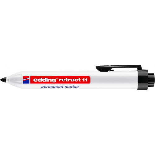 Marcador permanente retráctil edding retarct 11 negro