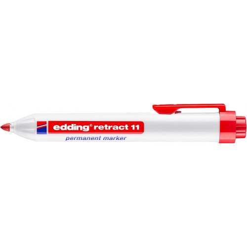 Marcador permanente retráctil edding retarct 11 rojo