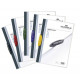 Expositor de cartón con 30 dossieres en pvc con pinza de plástico durable swingclip 30, din a4, colores surtidos
