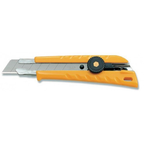 Cutter olfa l-1, metálico mango de plástico 18 mm. de ancho.