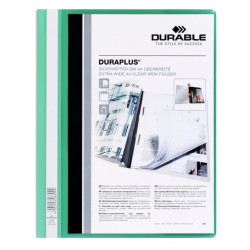 Dossier personalizable en pvc con fástener metálico plastificado durable duraplus din a4, verde
