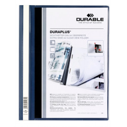 Dossier personalizable en pvc con fástener metálico plastificado durable duraplus din a4, azul oscuro
