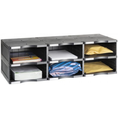 Módulo jumbo archivo 2000 archivodoc, 6 huecos de 115 mm. 360x900x275 mm. negro