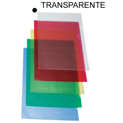 Dossier con uñero en pvc grabado grafoplas en formato folio color verde transparente.