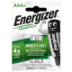 Pila recargable energizer hr03 AAA power plus 700 mAh, blíster de 2 uds.