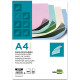 Papel liderpapel color, din a4, 80 grs/m². 4 colores surtidos, paquete de 100 hojas