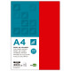 Papel liderpapel color, din a4, 80 grs/m². rojo, paquete de 100 hojas