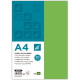 Papel liderpapel color en formato din a-4 de 80 grs/m². color verde, paquete de 100 hojas.
