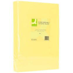 Papel q-connect color, din a3, 80 grs/m². amarillo, paquete de 500 hojas