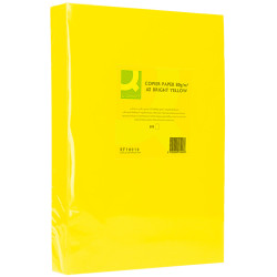 Papel q-connect color, din a3, 80 grs/m². amarillo intenso, paquete de 500 hojas