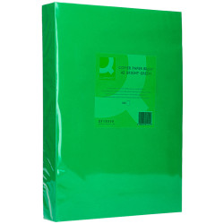 Papel q-connect color, din a3, 80 grs/m². verde intenso, paquete de 500 hojas