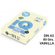 Papel iq color pálido, din a3, 80 grs/m². vainilla, paquete de 500 hojas