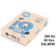 Papel iq color pálido, din a3, 80 grs/m². salmón, paquete de 500 hojas