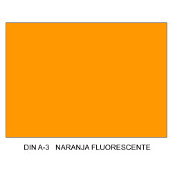 Cartulina canson iris, din a3, 250 grs/m². naranja fluorescente
