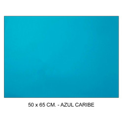 Cartulina canson iris, 50x65 cm. 185 grs/m². azul caribe