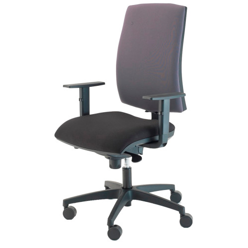 Silla de oficina kube syncro, respaldo alto con regulación lumbar, brazos regulables 1D.