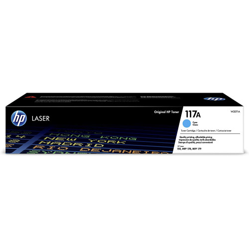 Toner laser hewlett packard color laser 150a/178nw/mfp179fnw, 117a cyan