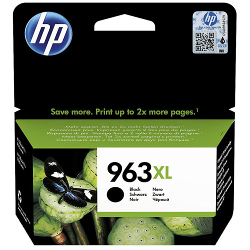 Cartucho ink-jet hewlett packard officejet pro 9010/9010e/9012, 963xl negro
