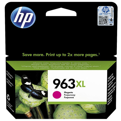 Cartucho ink-jet hewlett packard officejet pro 9010/9010e/9012, 963xl magenta